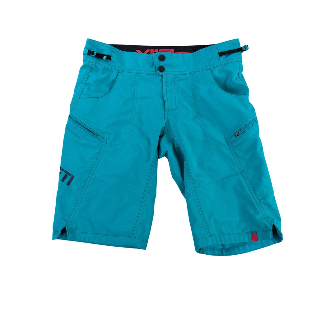 Yeti Cycles Bettie Mountain Bike Shorts Women Medium Teal Blue MTB Technical